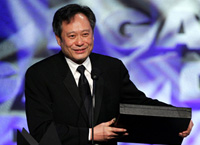 Photo of Ang Lee with 2005 Director's Guild of America award.