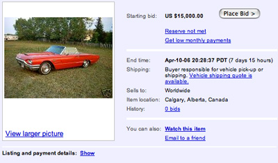Brokeback Mountain Car Auction screenshot