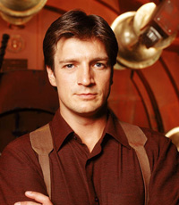 Photo of Nathan Fillion as Captain Malcolm Reynolds from Firefly.