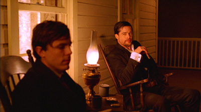 Photo of Casey Affleck and Brad Pitt from The Assassination of Jesse James by the Coward Robert Ford