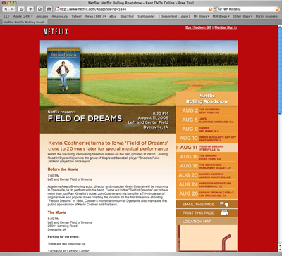 Netflix Rolling Roadshow Screenshot.