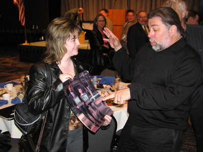April Kerychuk and Steve Wozniak.