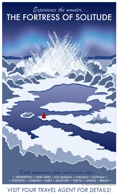 The Fortress of Solitude Travel Poster by Chad Kerychuk