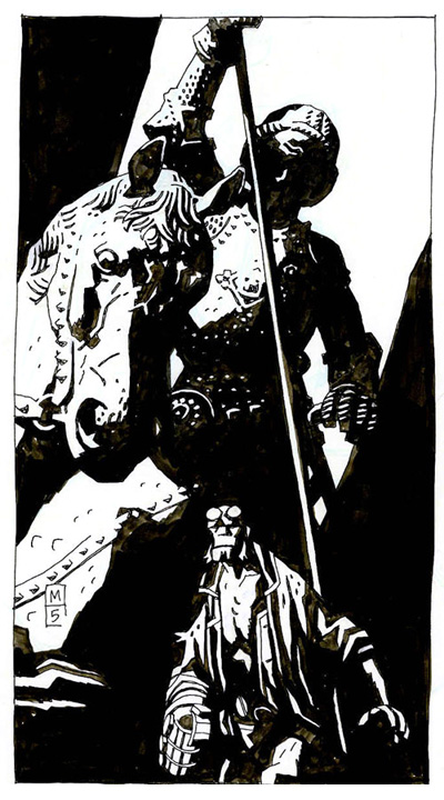 Hellboy Hurricane Katrina Red Cross Relief Lithography by Mike Mignola