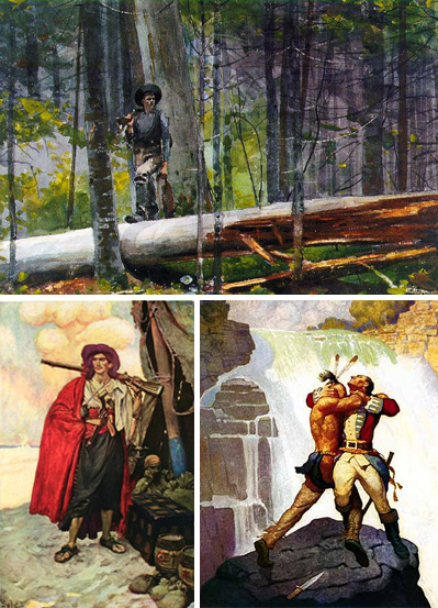 Composite image of Winslow Homer, Howard Pyle, and NC Wyeth paintings.