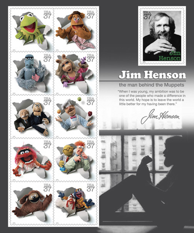 Jim Henson Muppet Stamps Collector Sheet Image