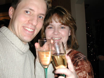 Eighth Photo of New Year's Eve Celebration in Edmonton, Alberta at John and Cathy Booker's Home.