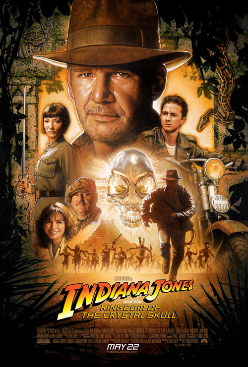 Theatrical Release Poster for Indiana Jones and the Kingdom of the Crystal Skull.