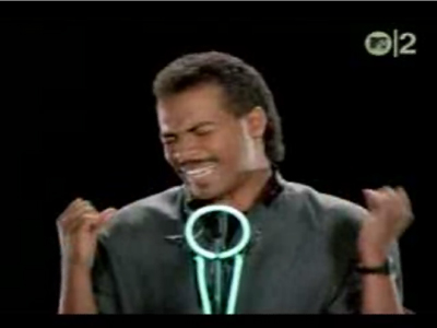 Ray Parker Jr. Ghostbusters video screenshot.