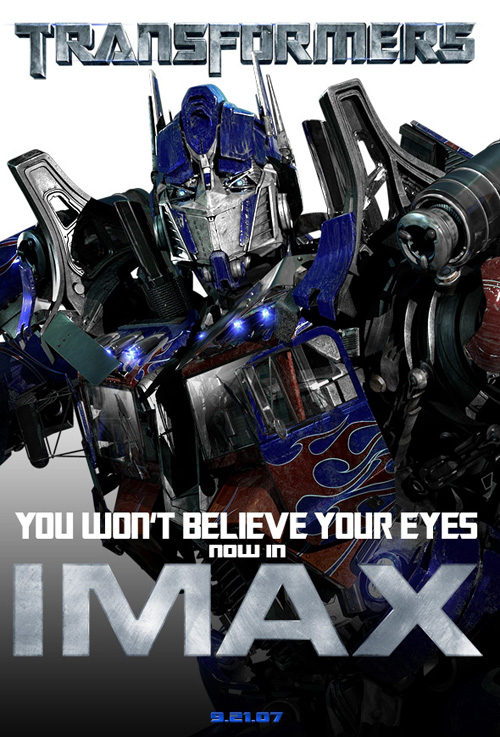 Transformers IMAX poster.
