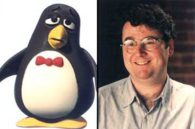 Joe Ranft and Wheezy from Pixar